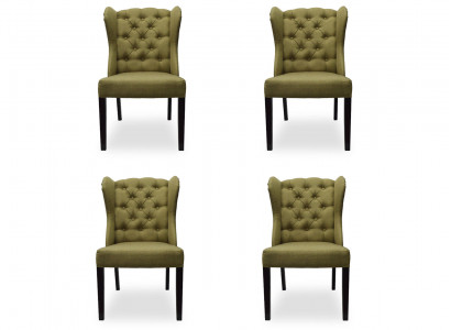 4x Design Upholstered Seat Chairs Chair Set Armchair Lounge Club Set